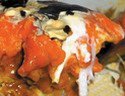 剥开后饱满的蟹黄
